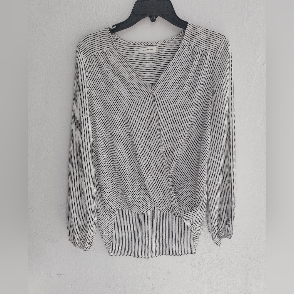 Striped Black and White Women's Top
